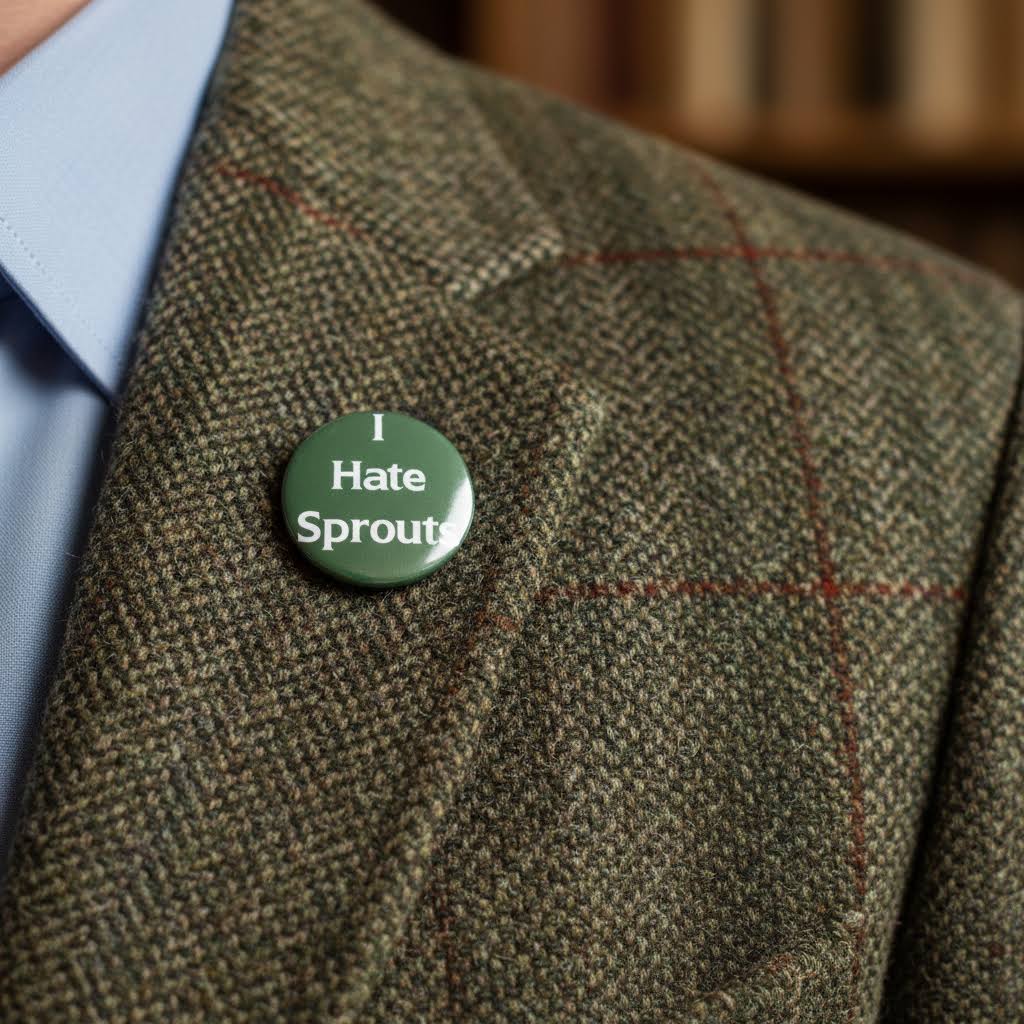 I Hate Sprouts Button Badge