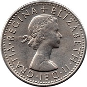 1955 Sixpence Coin UK Elizabeth II