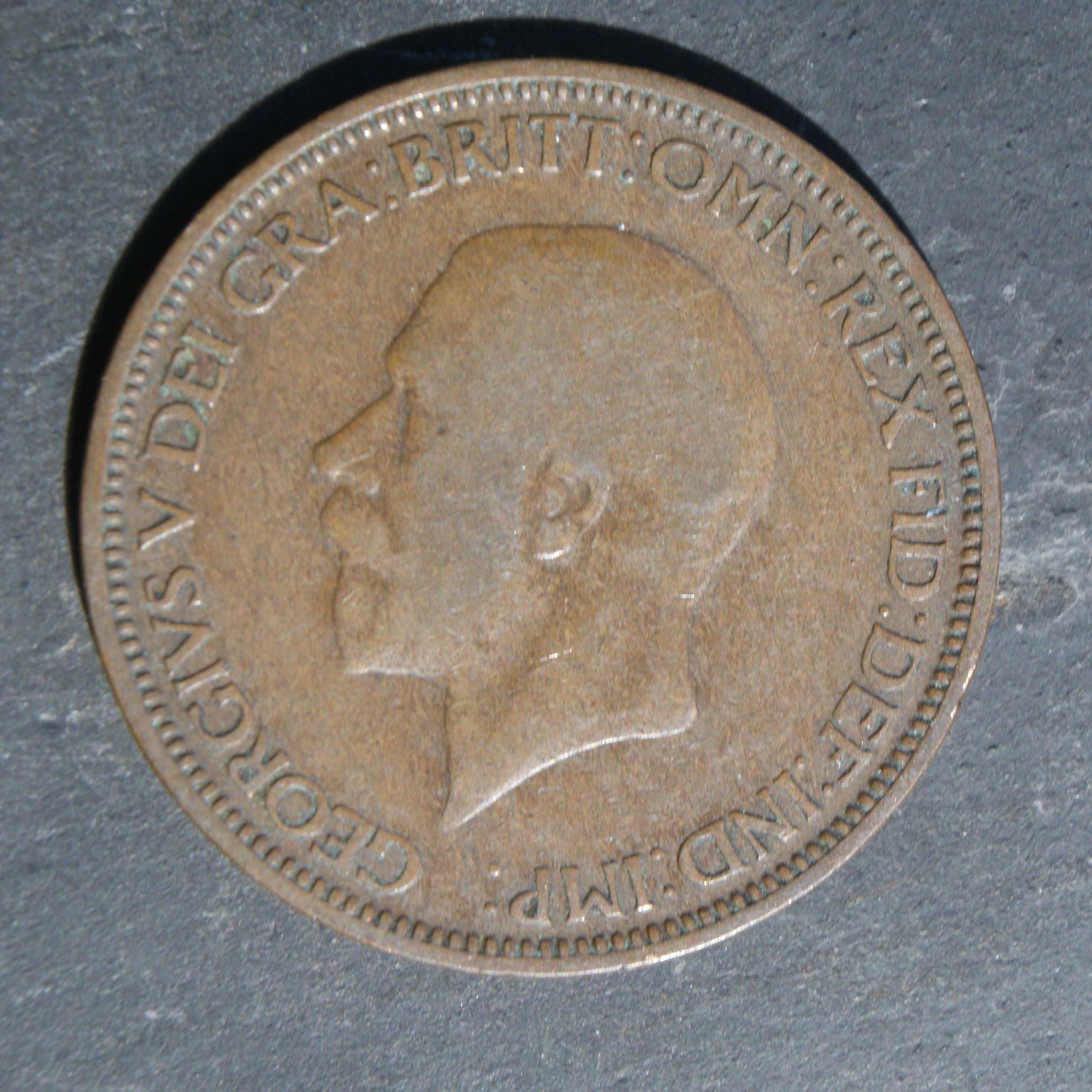 1935 Half Penny Coin UK George V