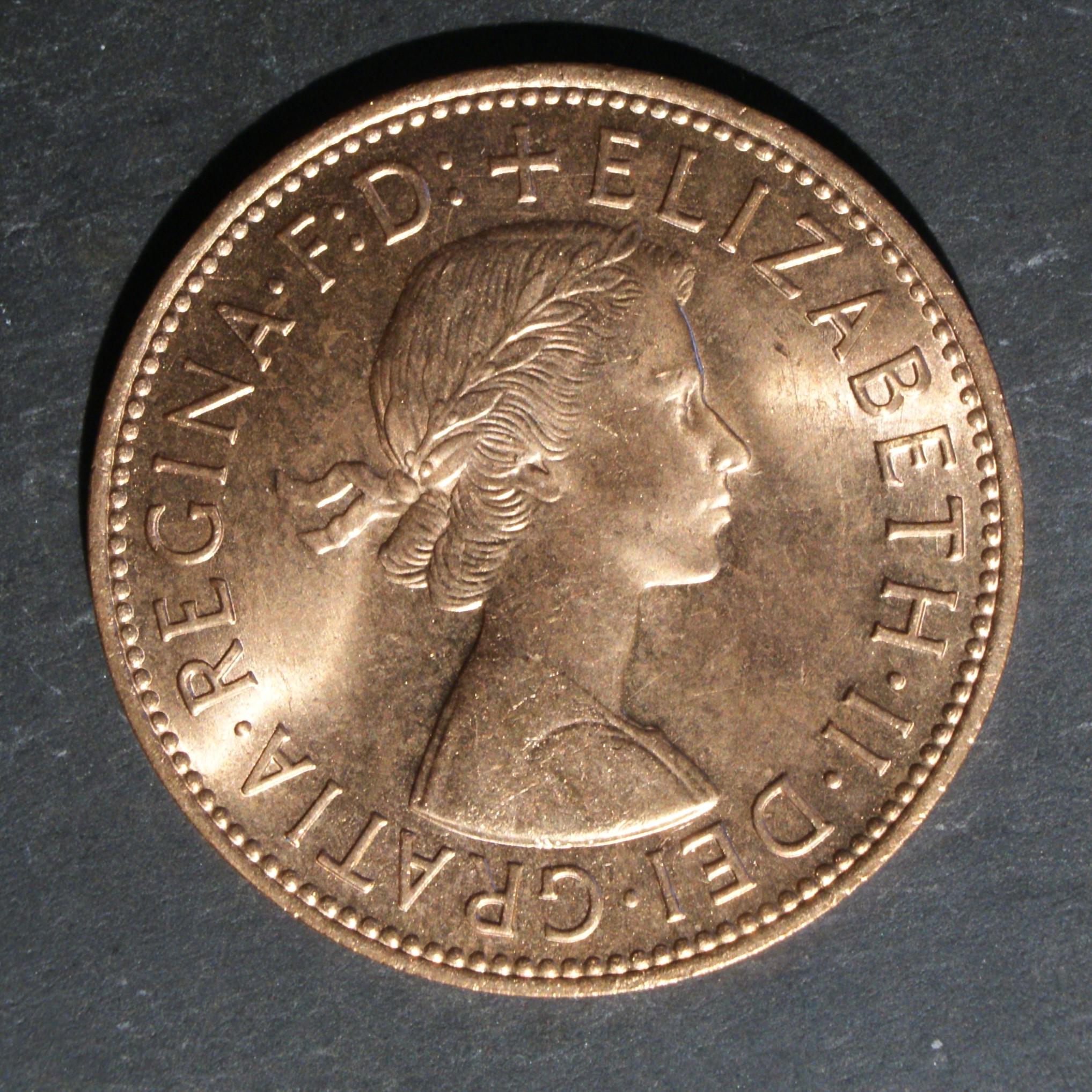 1967 1 Penny Coin UK Elizabeth II
