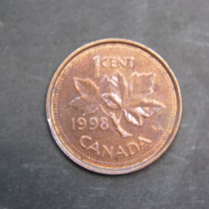1998 1 Cent Coin Canada Elizabeth II