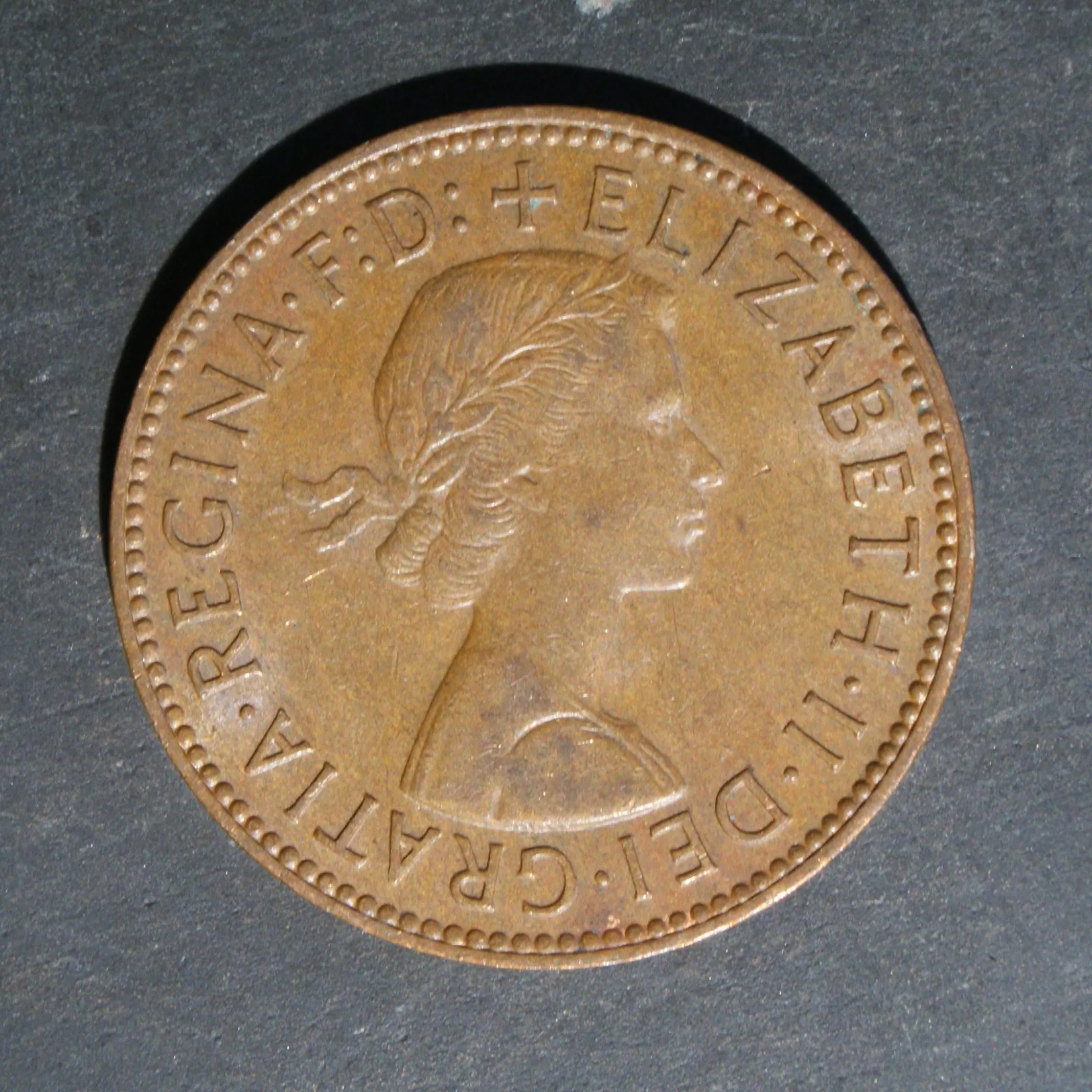 1965 Half Penny Coin UK Elizabeth II