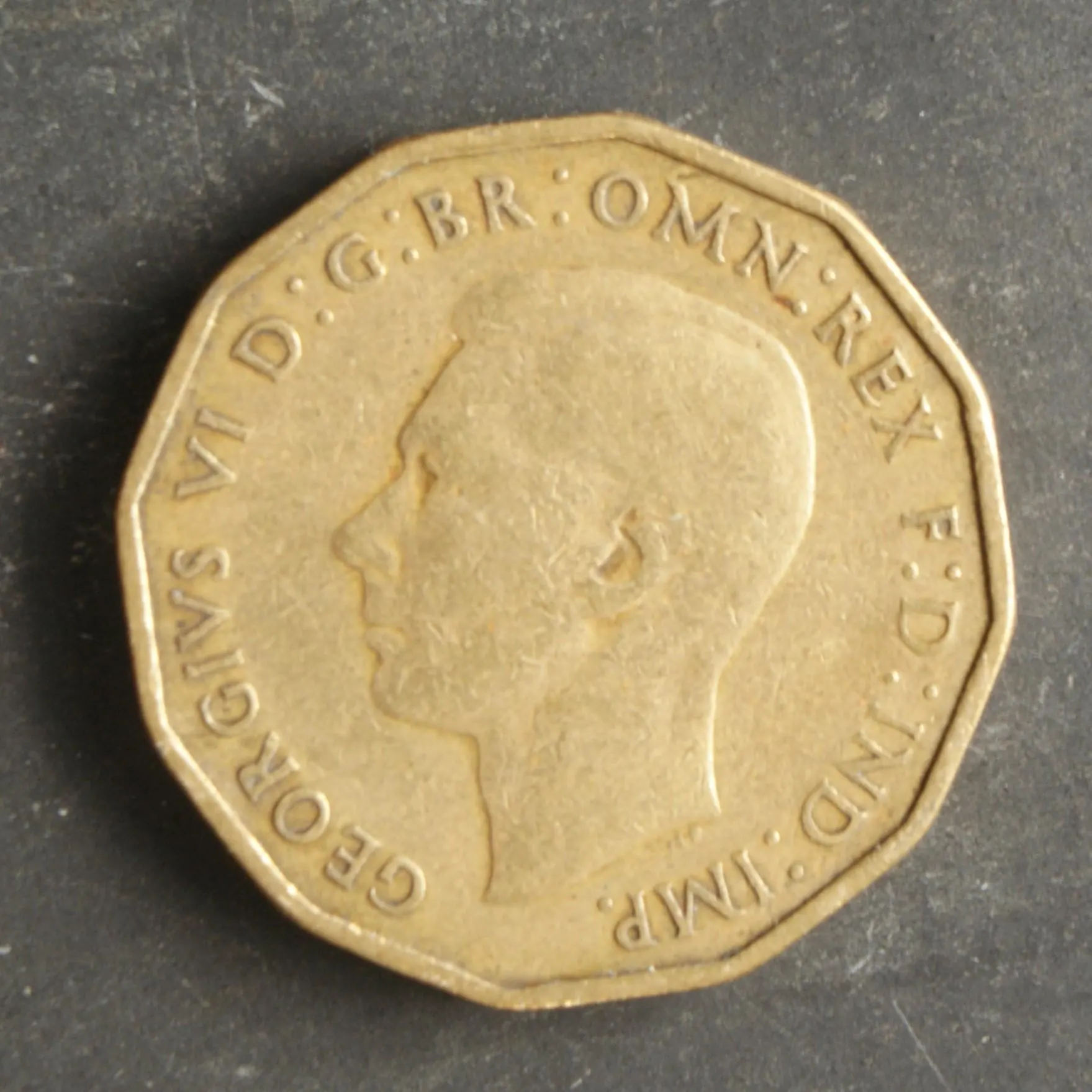 1937 Threepence Coin UK George VI