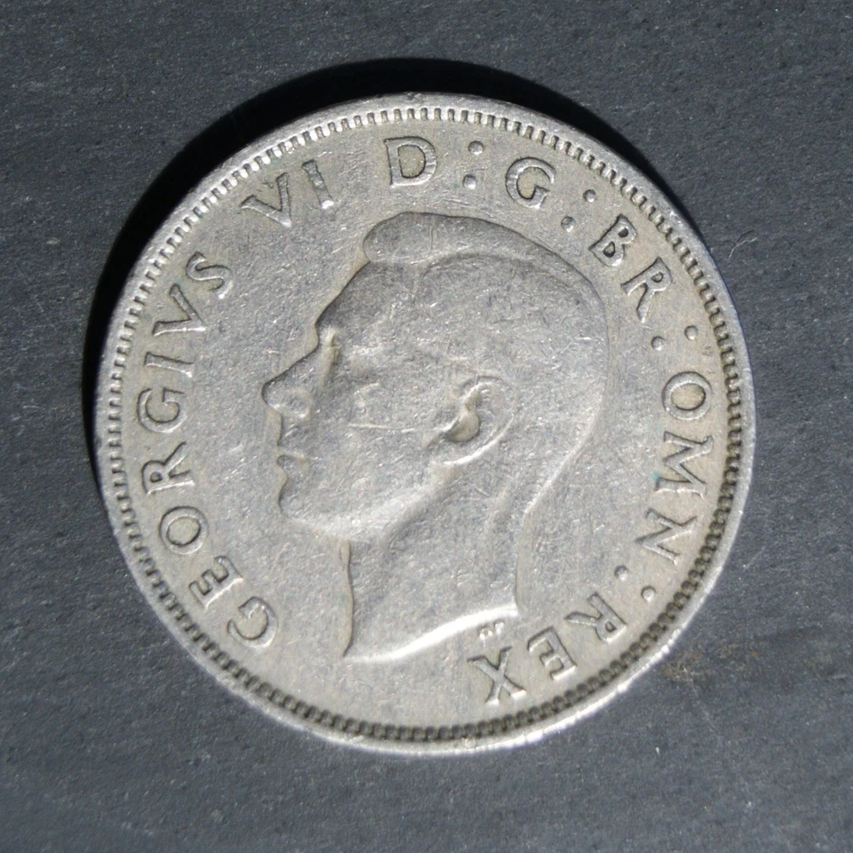 1947 Two Shilling Coin UK George VI