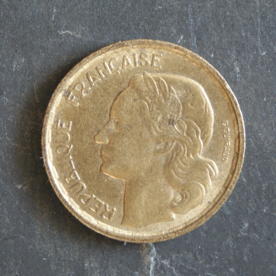 1951 10 Franc Coin France B Mintmark