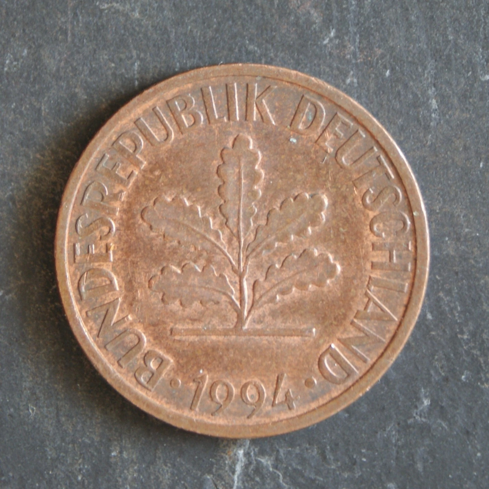 1994J 2 Pfennigs Coin (Munich Mintmark) Germany
