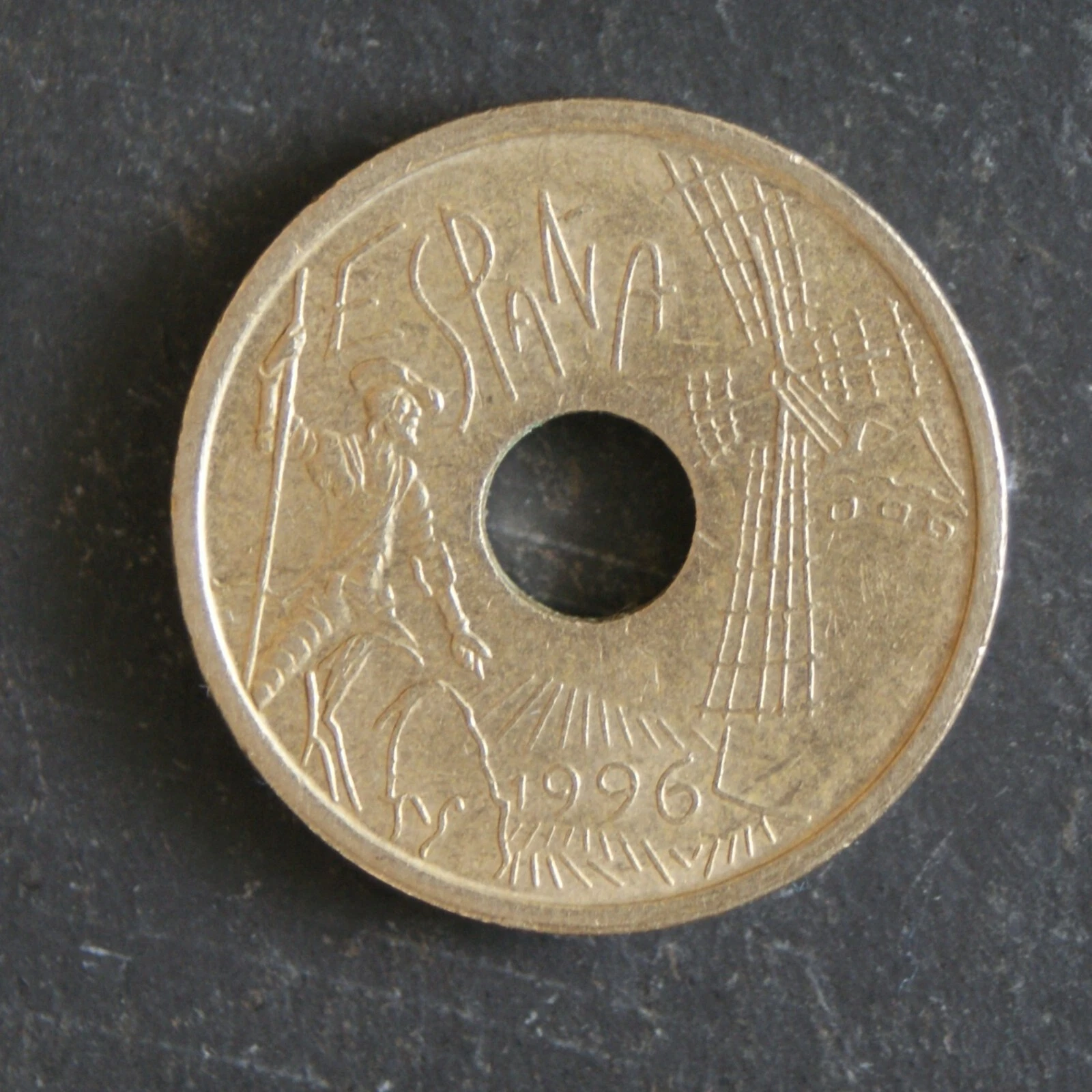 1996 25 Peseta Coin (Castilla-La Mancha) Spain