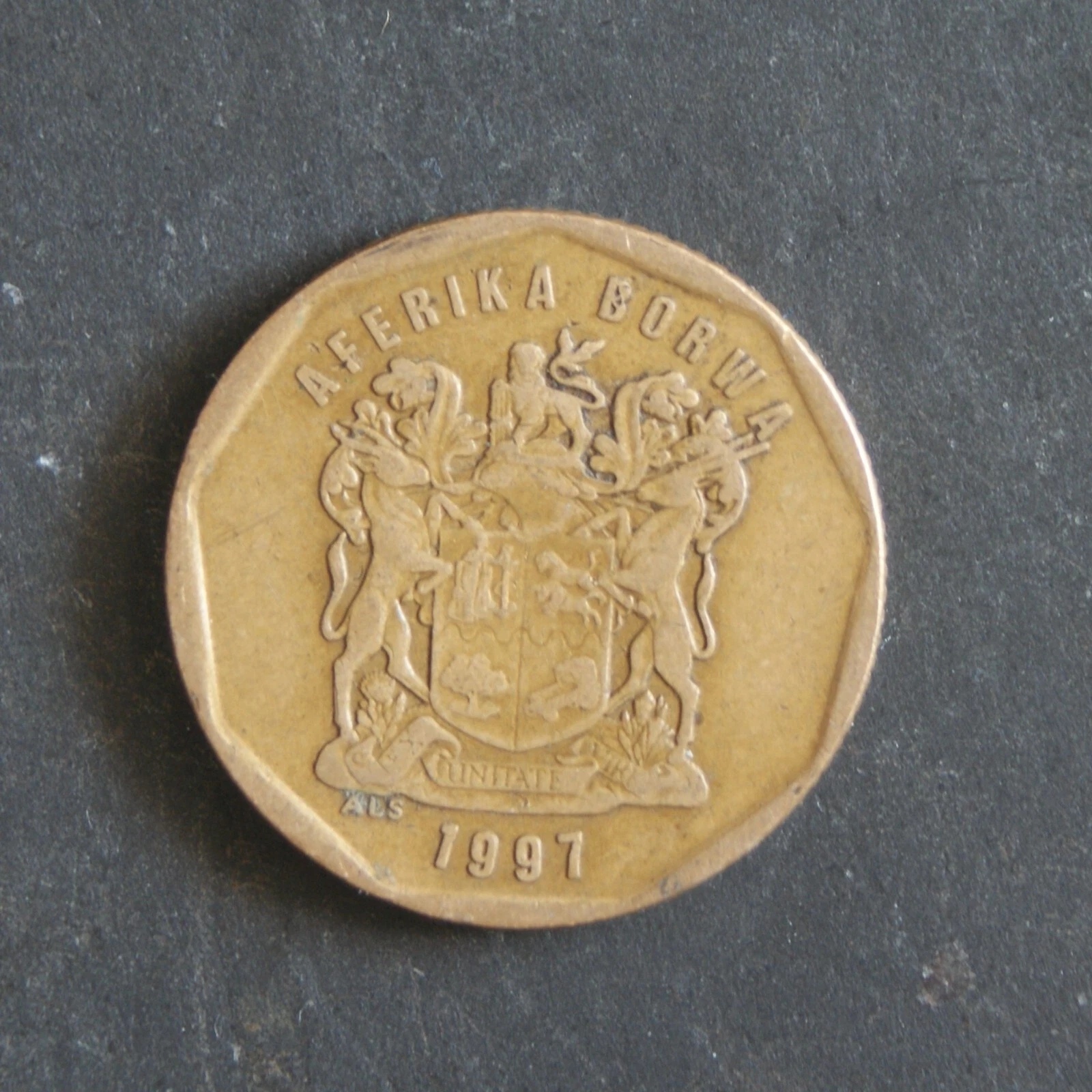 1997 20 Cents Coin (Aferika Borwa) South Africa