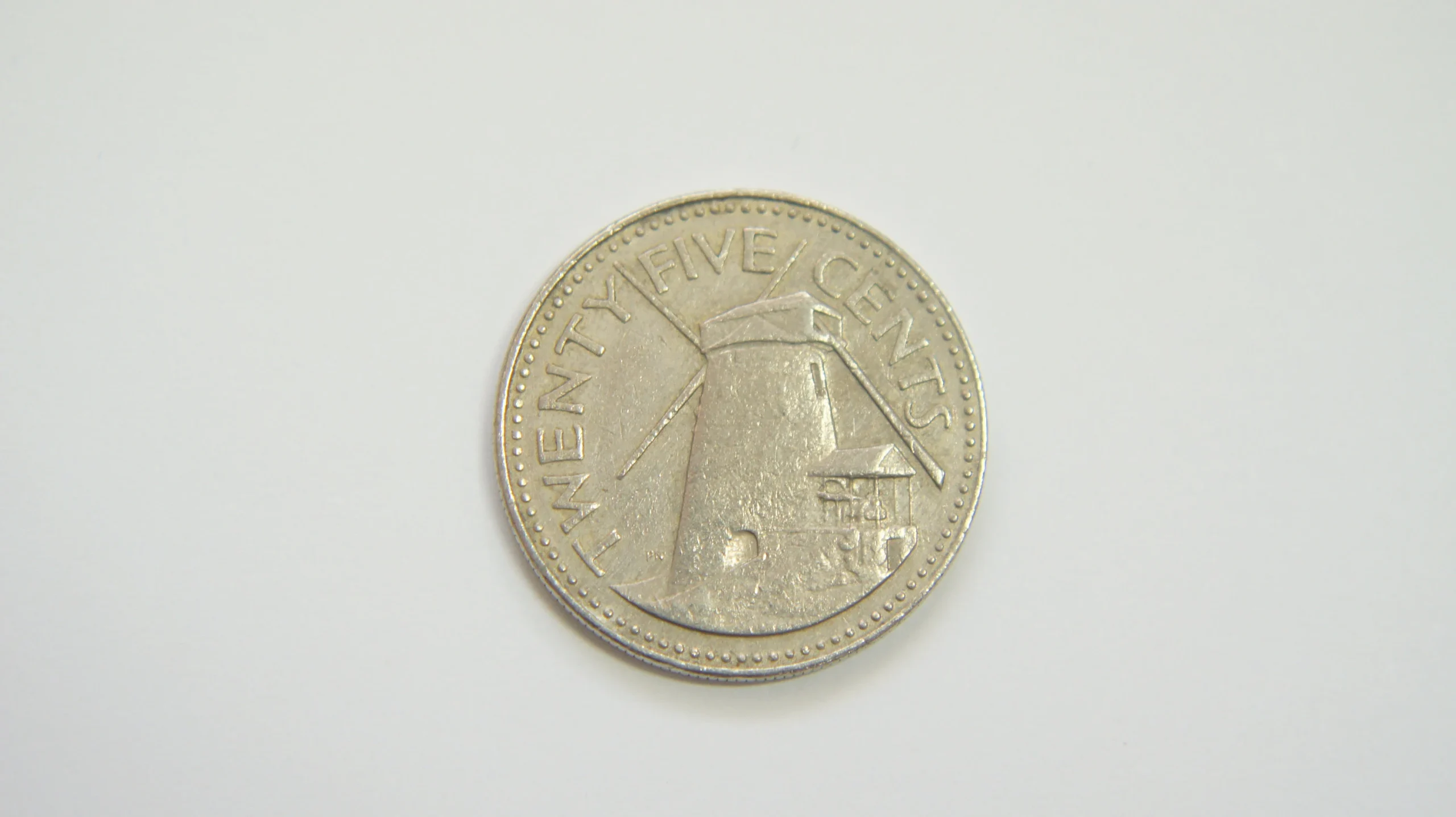 1980 25 Cent Coin Barbados