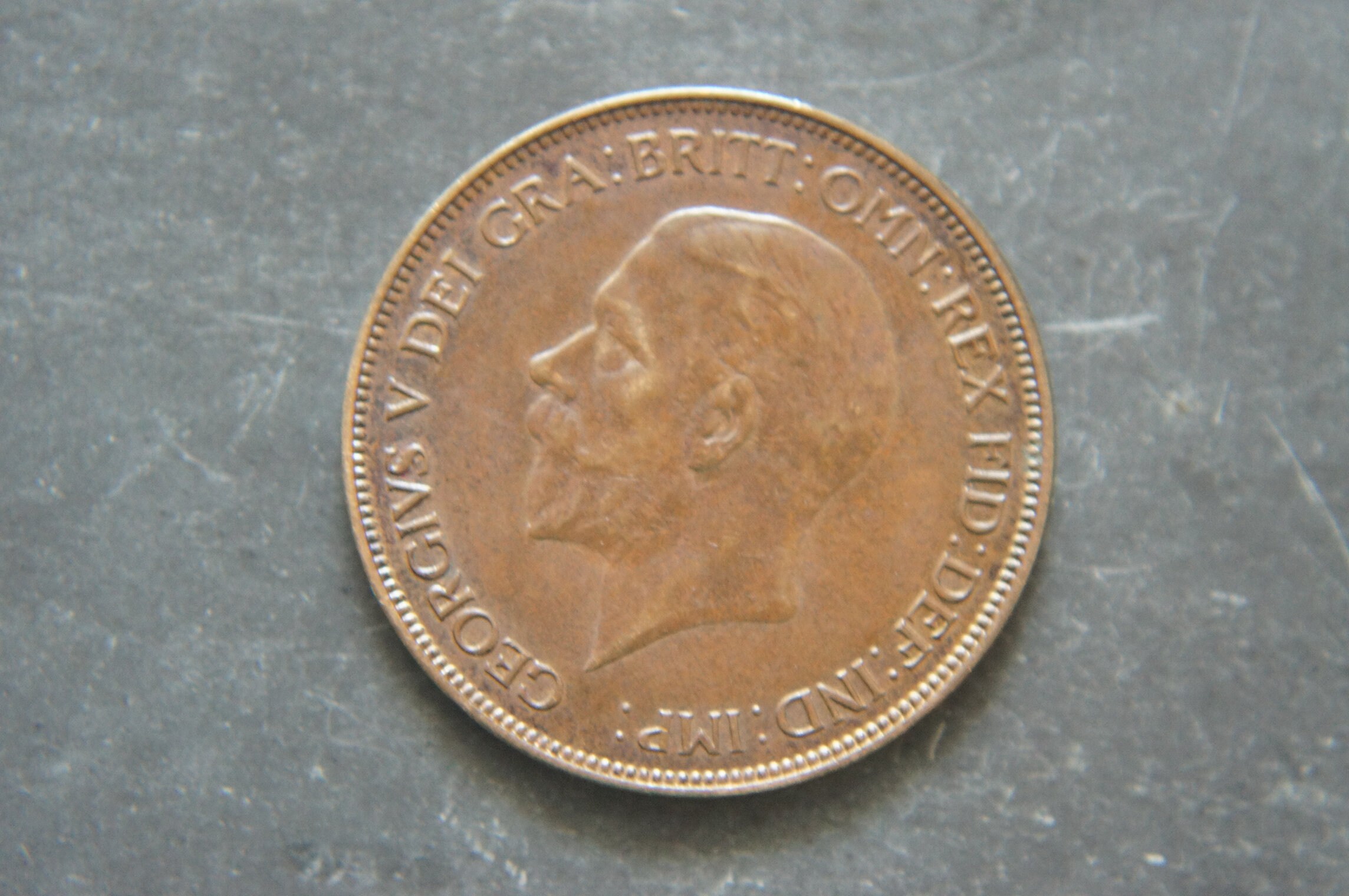 1934 Great Britain Penny Coin, George V