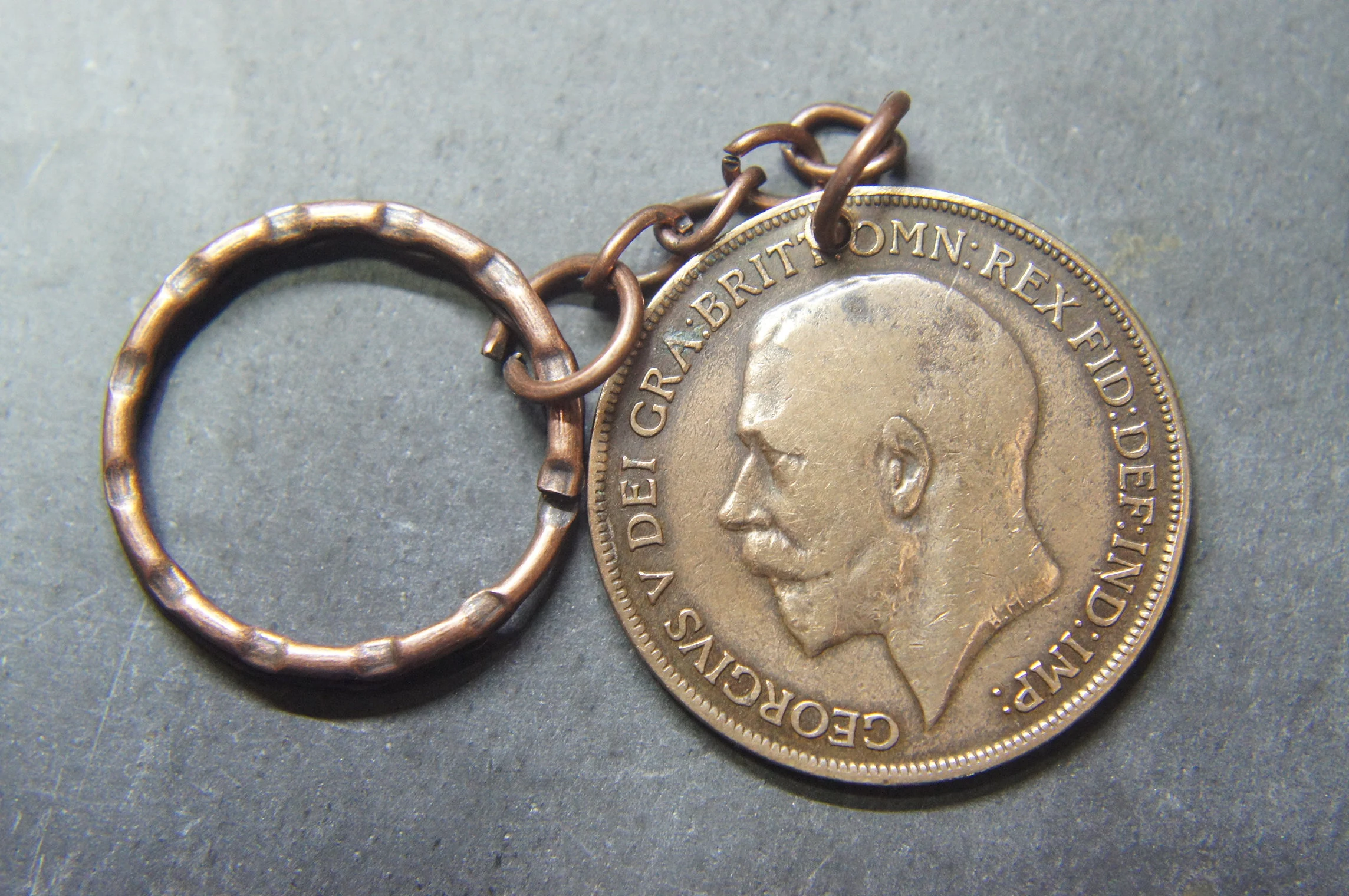 1920 Penny Keychain Coin Keyring