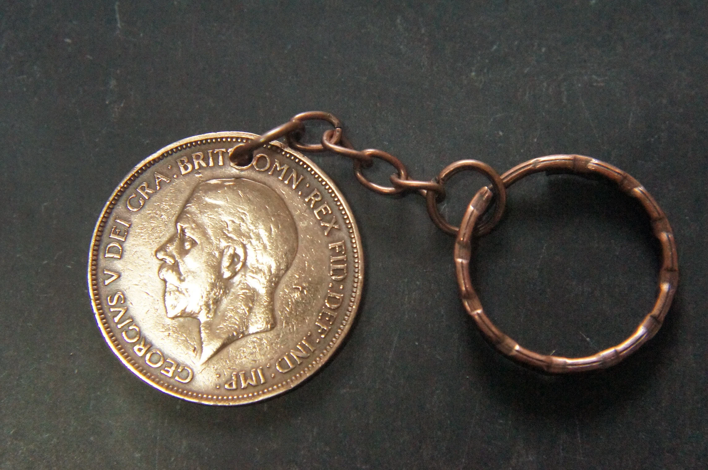 1931 Penny Keychain Coin Keyring