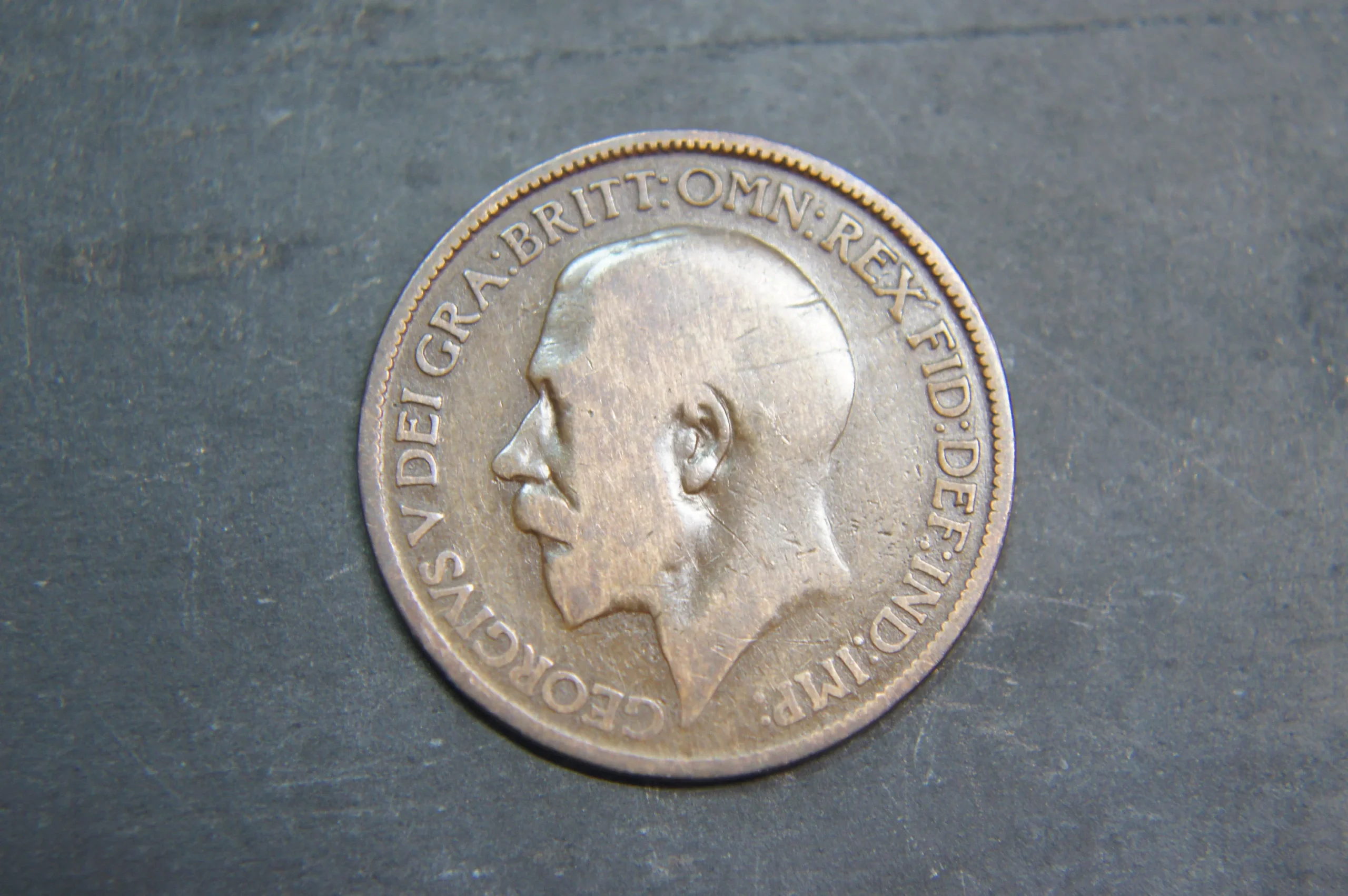 1921 Half Penny Coin U.K. King George V