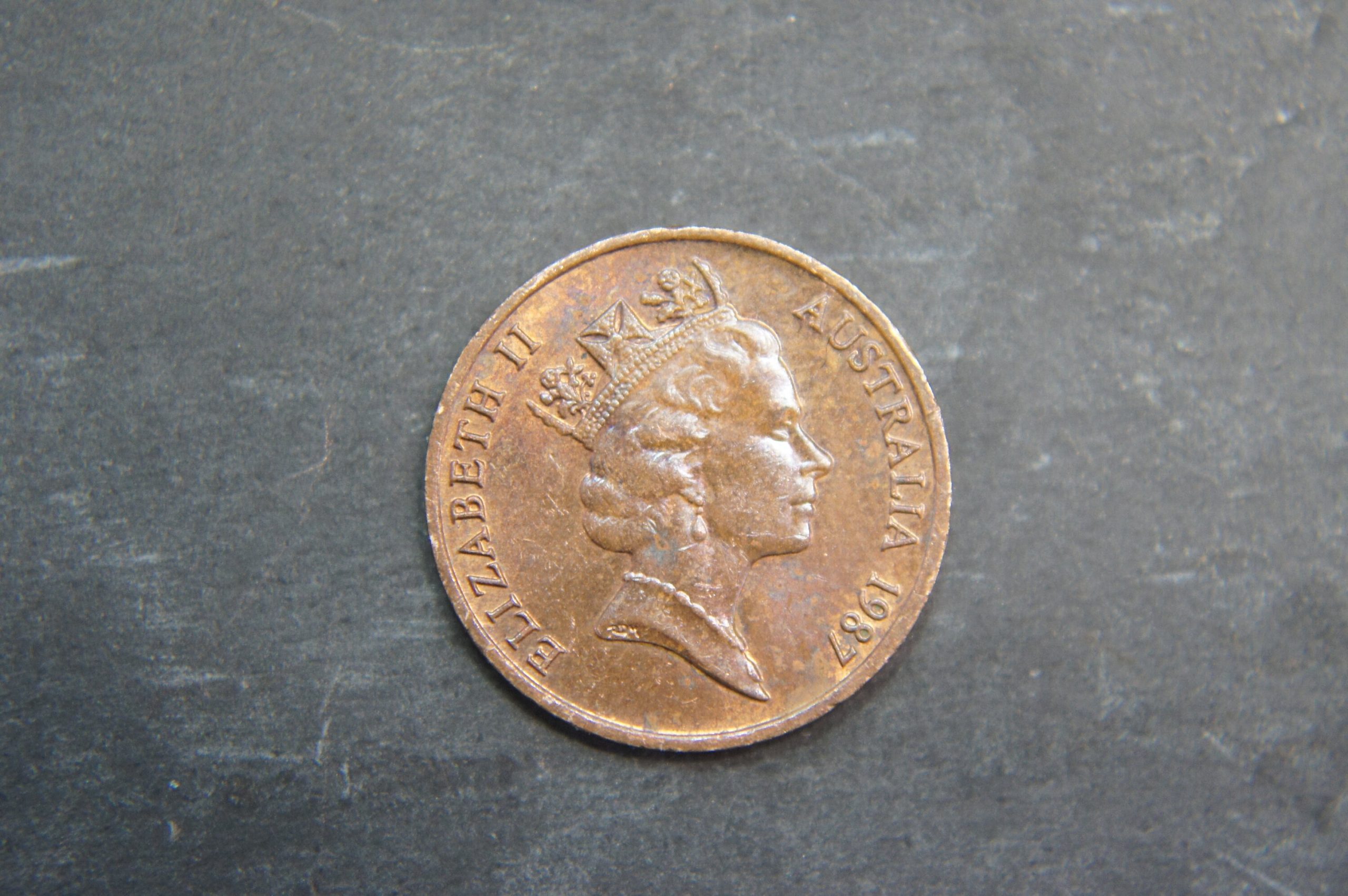 1987 1 Cent Coin Australia Elizabeth II