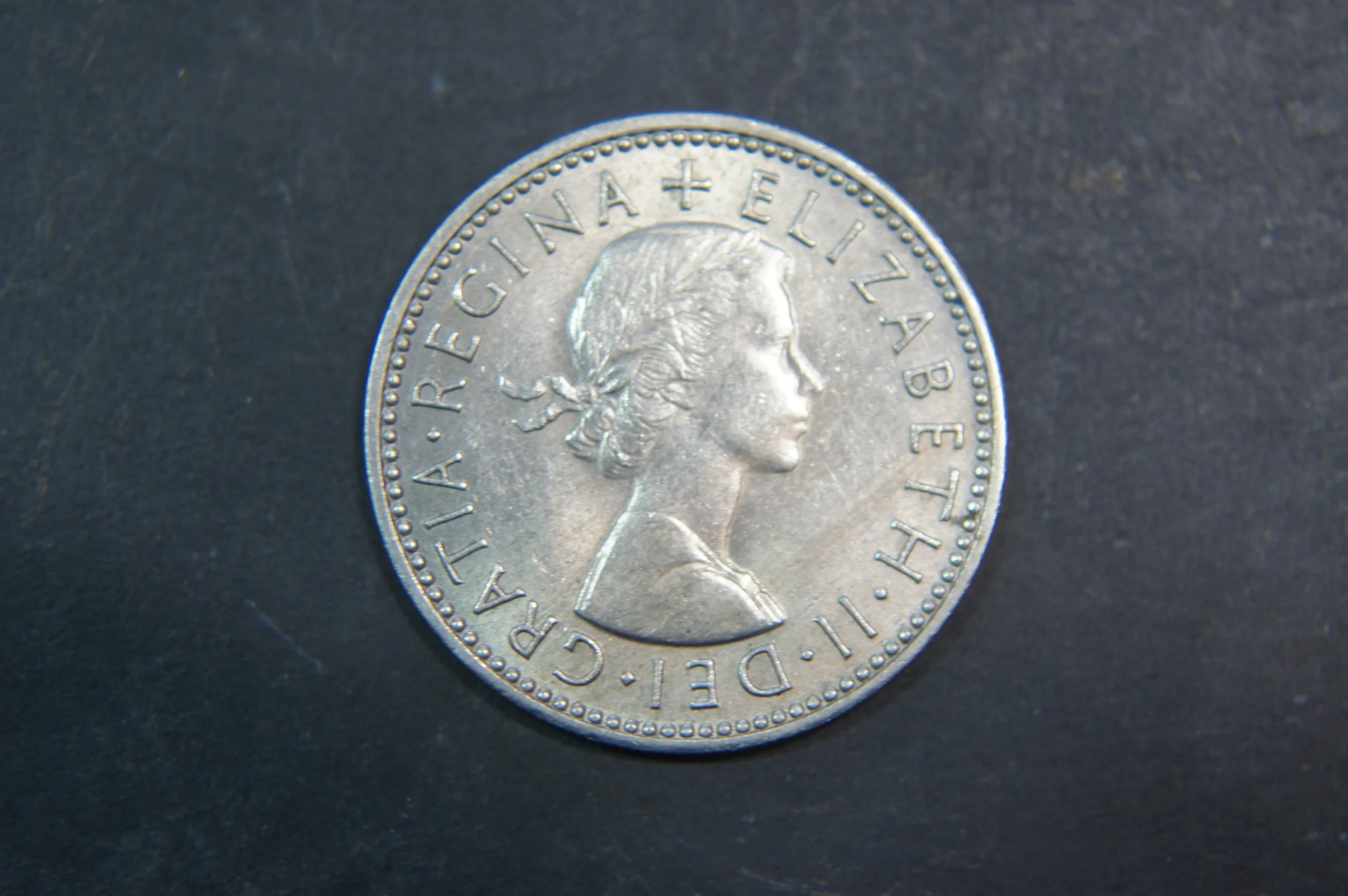 1966 Scottish Shilling Coin U.K. Queen Elizabeth II