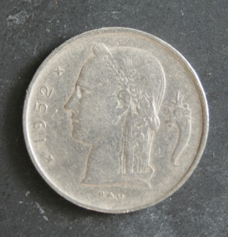 1952 1 Franc Coin Belgium