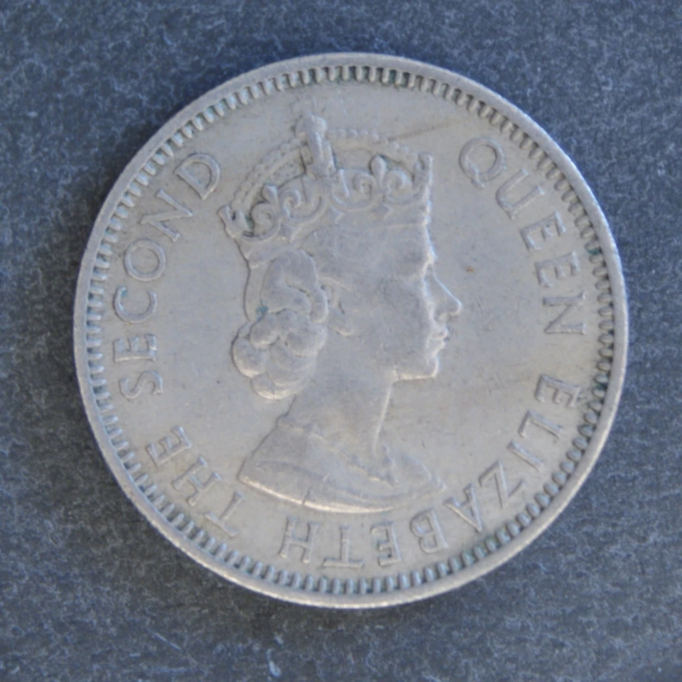 1955 25 Cents Coin Eastern Caribbean States Elizabeth II