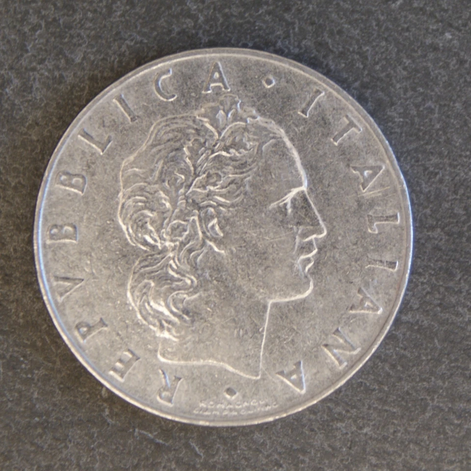 1955 50 Lire Coin Italy