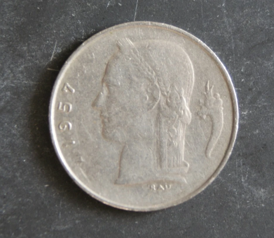 1957 1 Belgian Franc Coin – Dutch Text
