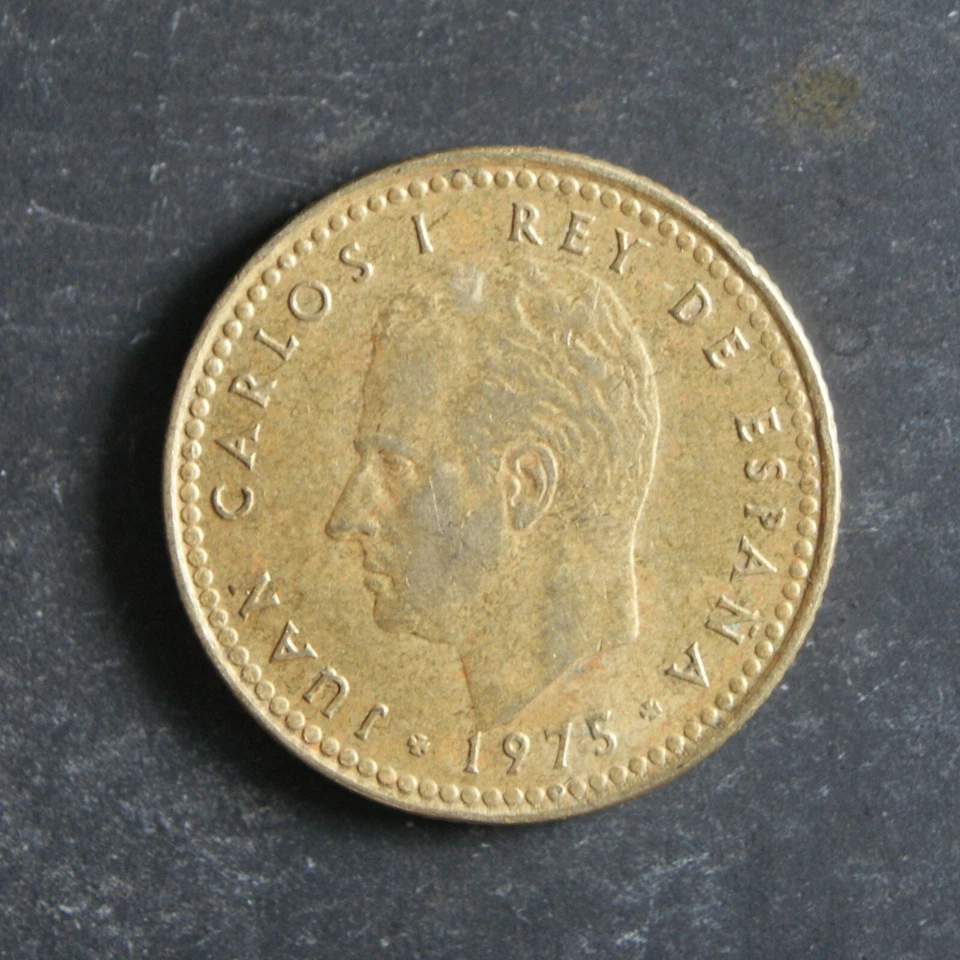 1975 1 Peseta Coin (78 on star) Spain Juan Carlos I