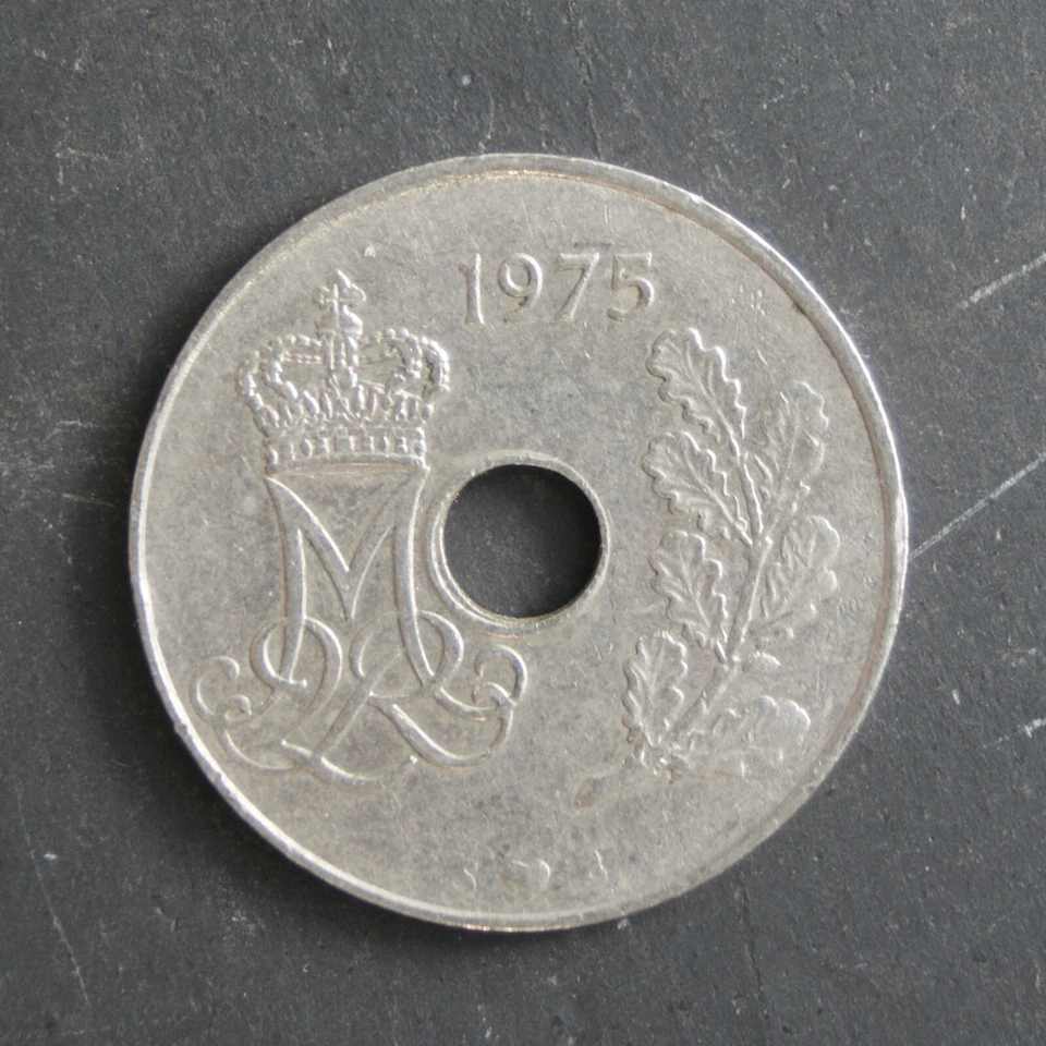 1975 25 Ore Coin Denmark Margrethe II