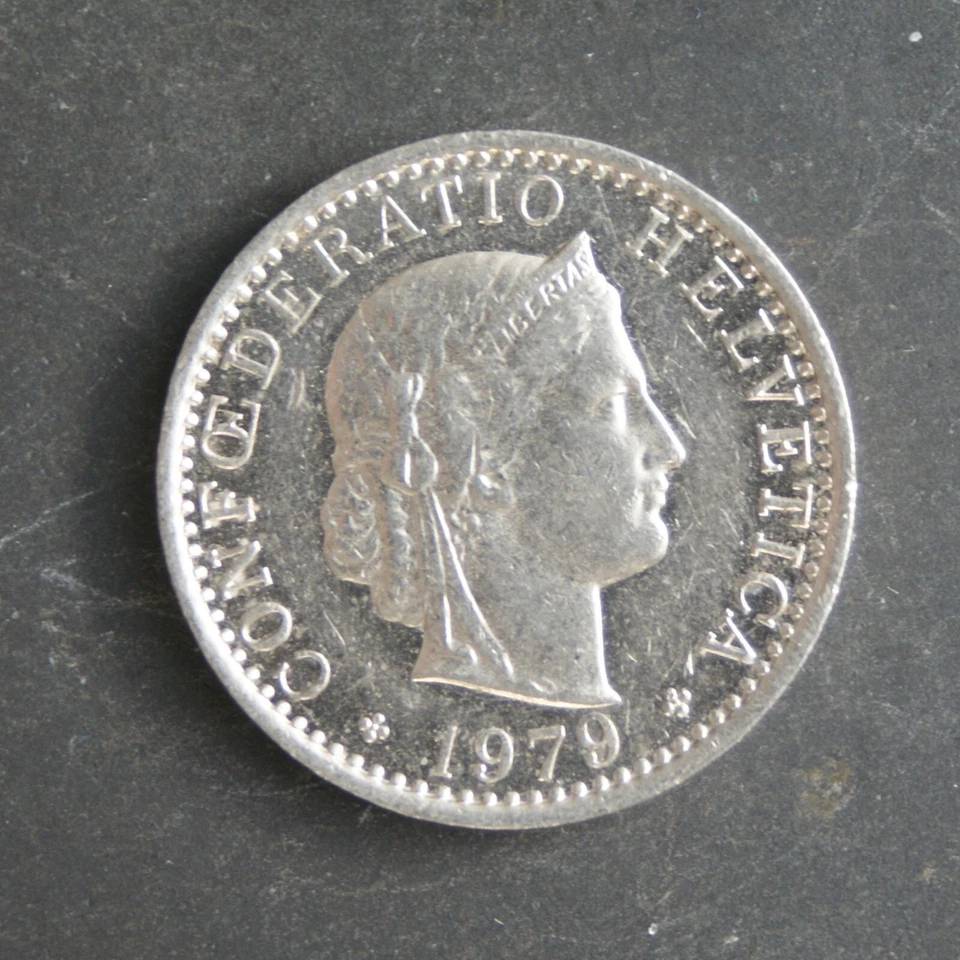 1979 20 Rappen Coin Switzerland
