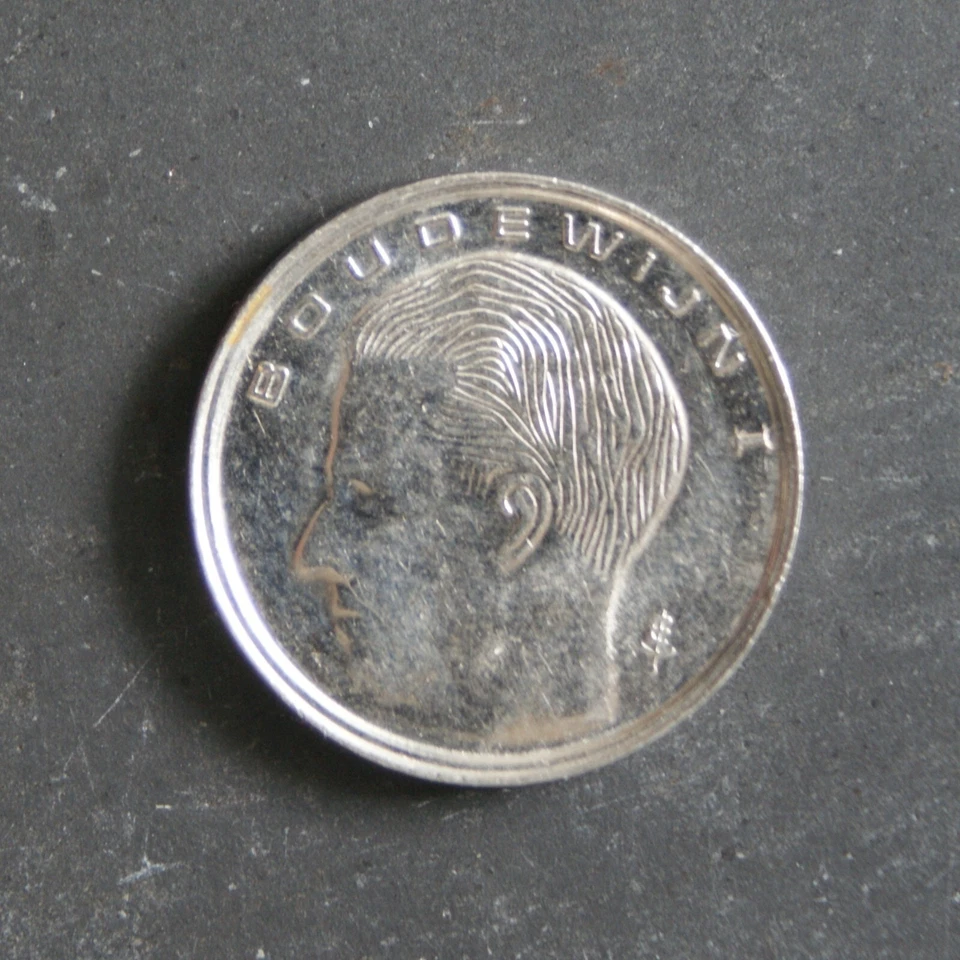 1990 1 Belgian Franc Coin (Dutch Text) Belgium Baudouin I
