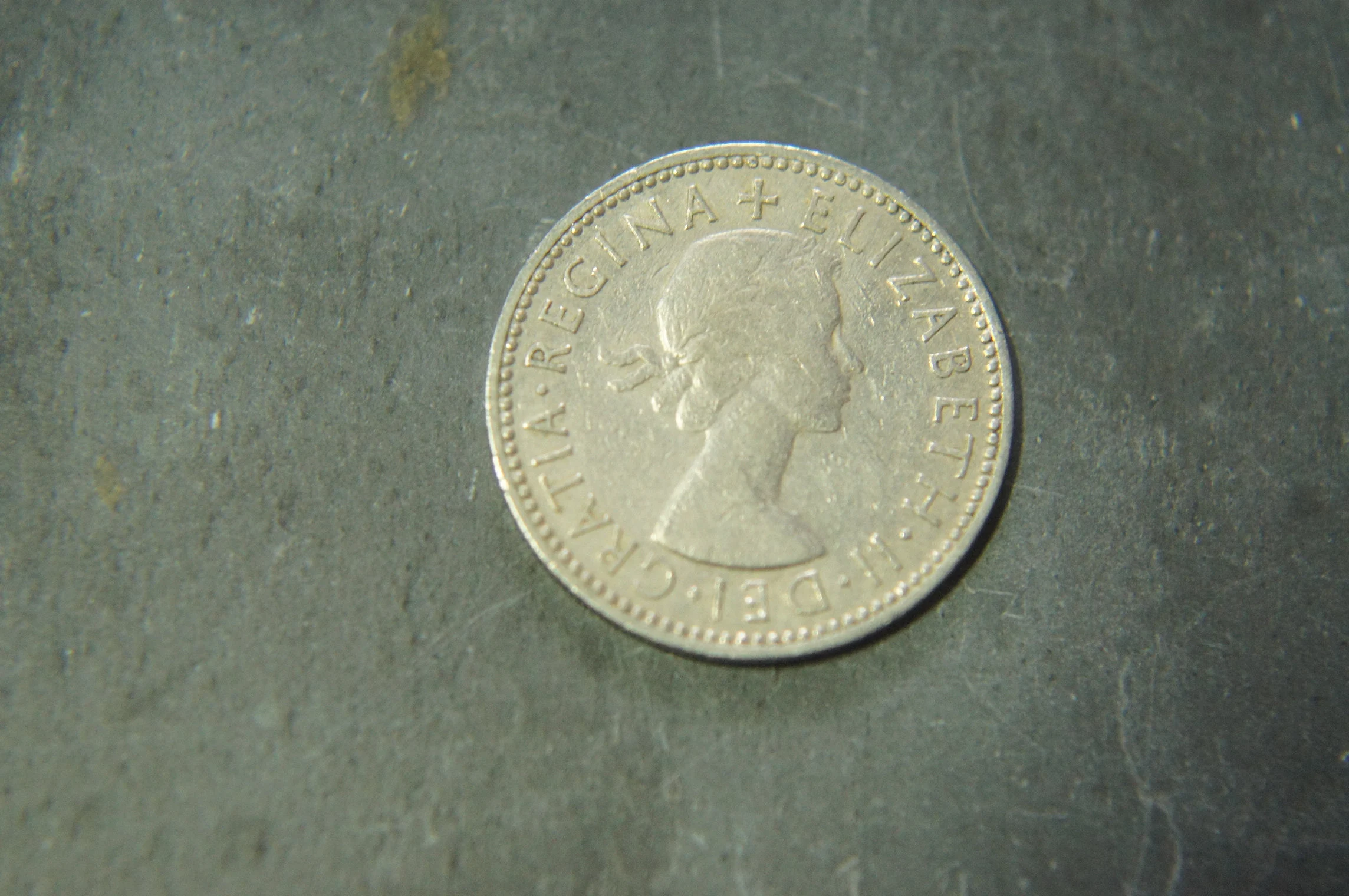 1956 Scottish Shield Shilling Coin U.K. Elizabeth II