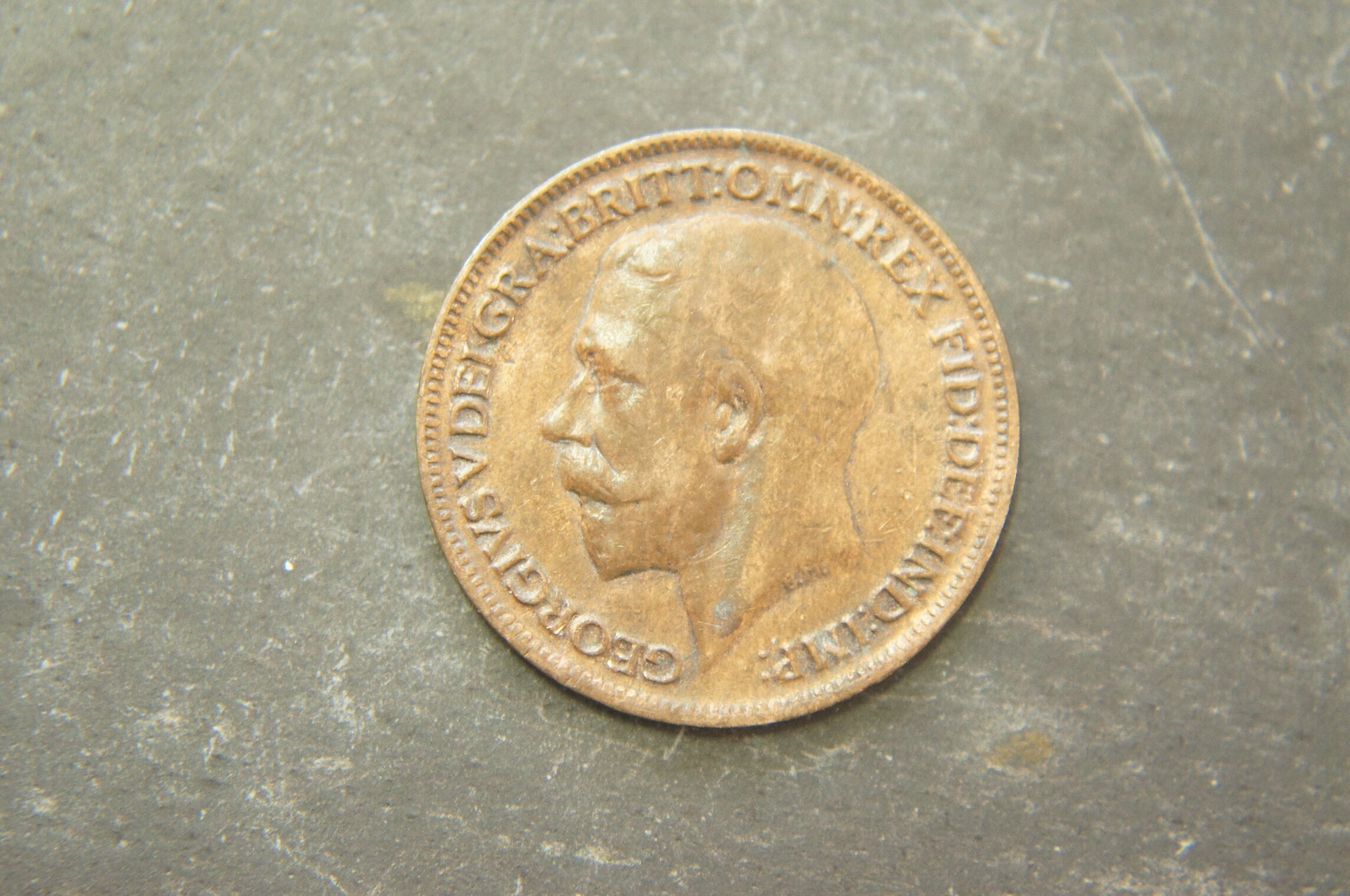 1917 Farthing Coin U.K. George V