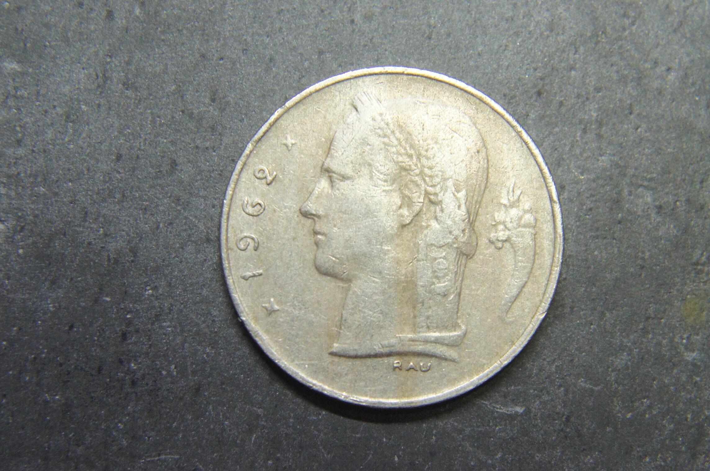 1962 1 Franc Coin Belgium Baudouin I French Text